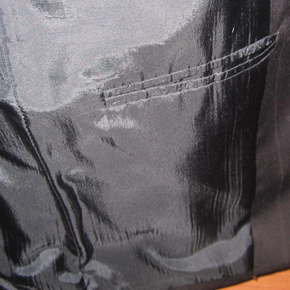 suit black pin striped coat slacks vitorufolo 2 pc - Picture 7 of 9